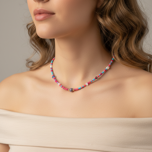 Collar Multicolor - En modelo