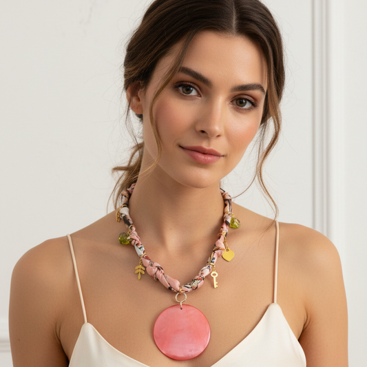 Collar Carmesí Boho Chic